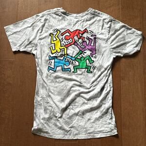 Keith haring graphic bleach tie
